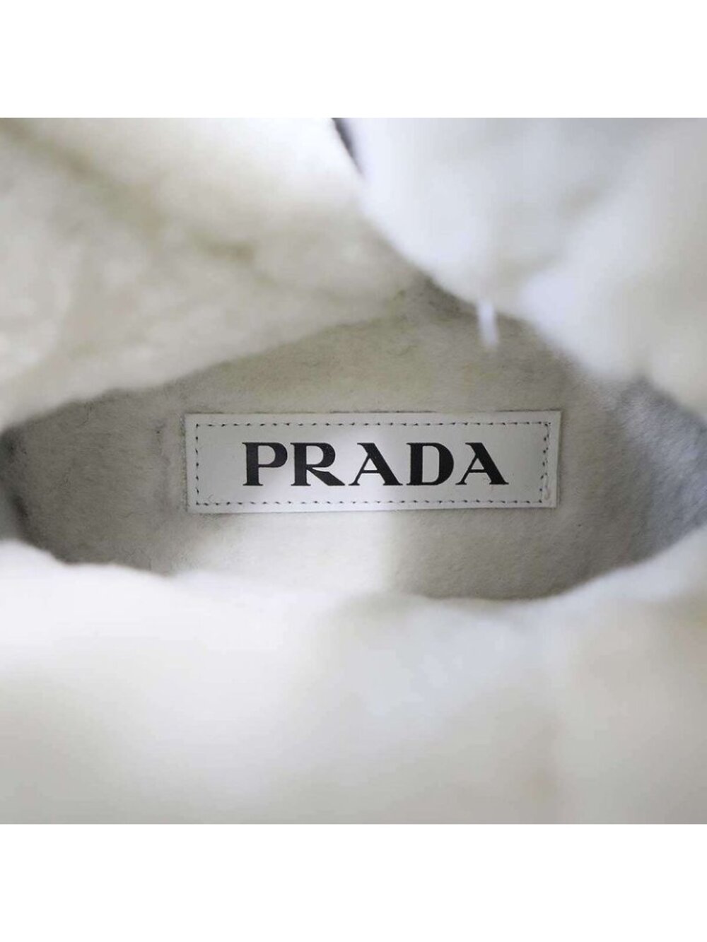 Prada Suede Shearling Mouthpiece Boots 492 8830 Gray 39 - Picture 5 of 8
